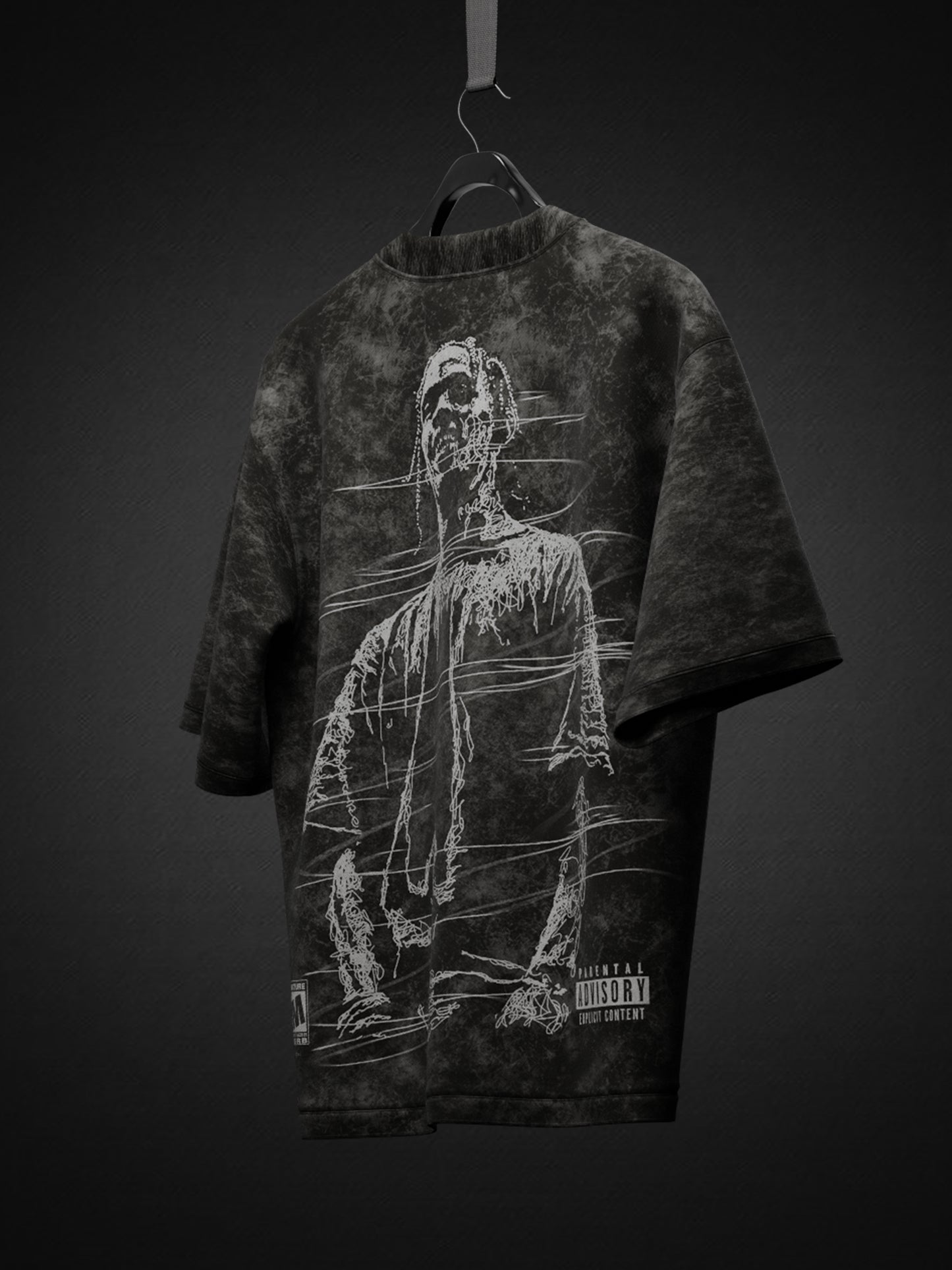 TRAVIS SCOTT ACID WASH OVERSIZED T-SHIRT