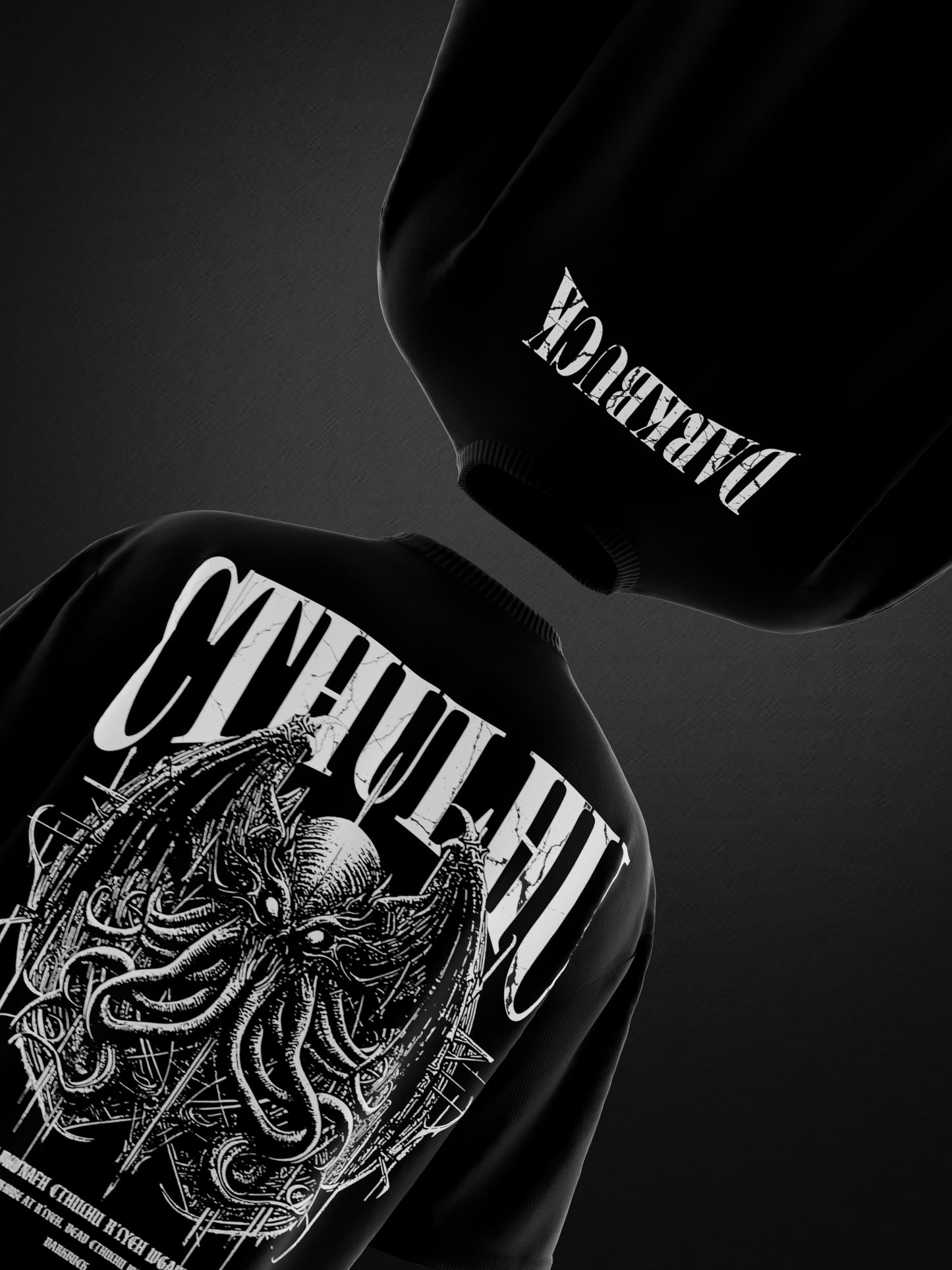 CTHULHU BLACK OVERSIZED T-SHIRT