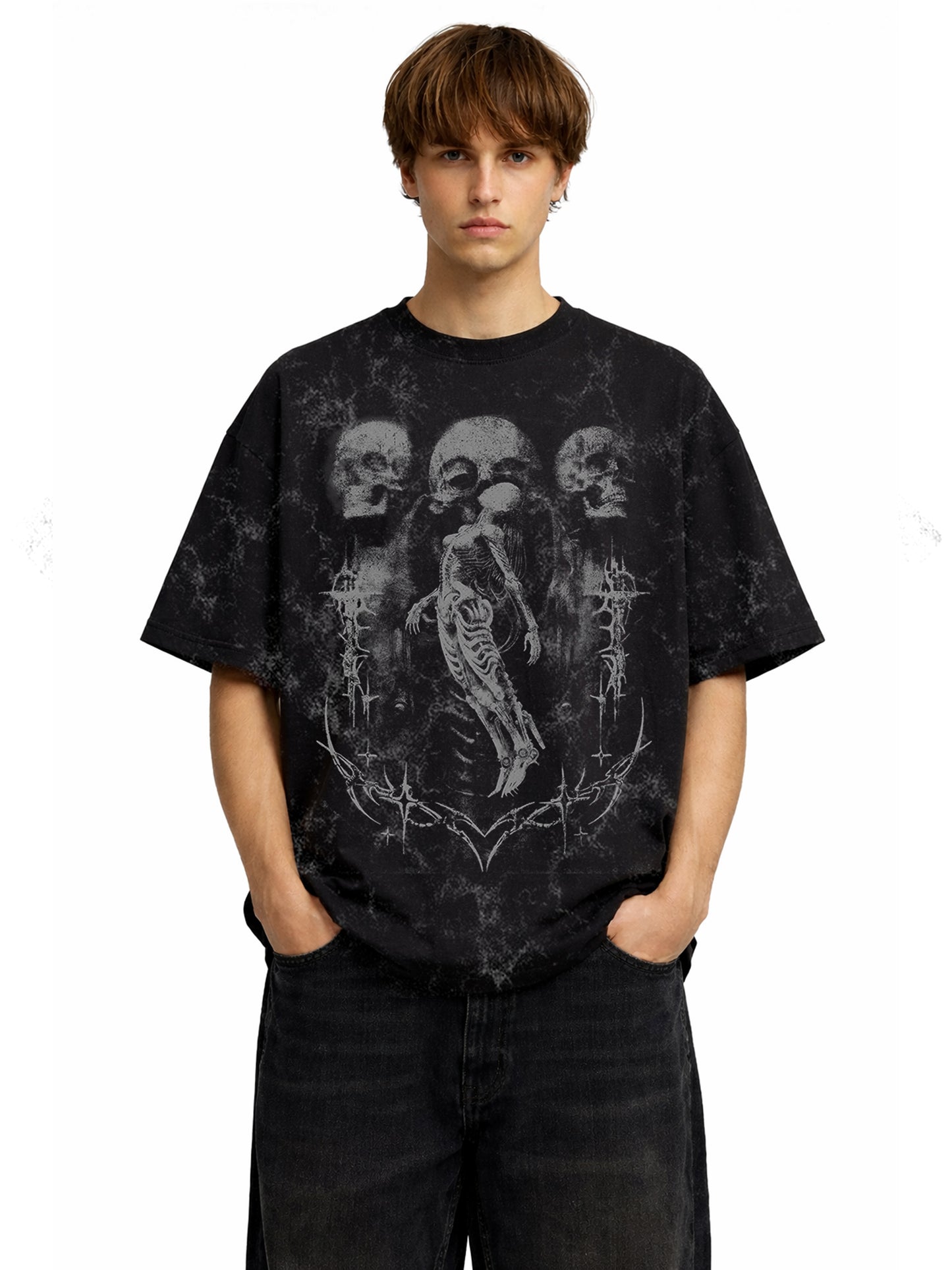 DARK AGE ACID WASH OVERSIZED T-SHIRT