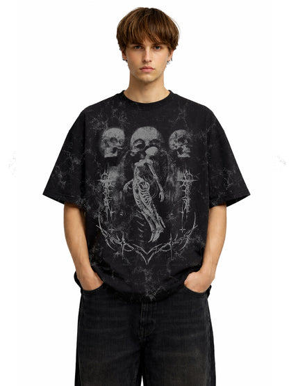 DARK AGE ACID WASH OVERSIZED T-SHIRT