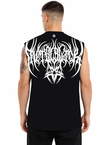 METAL BLACK UNISEX BOXY VEST