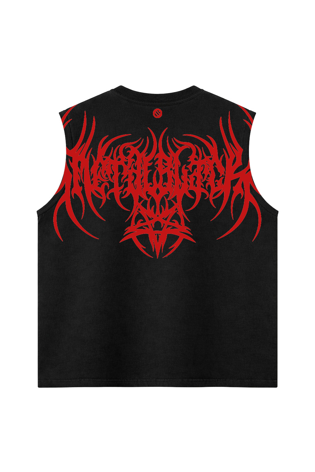 RED METAL BLACK UNISEX BOXY VEST