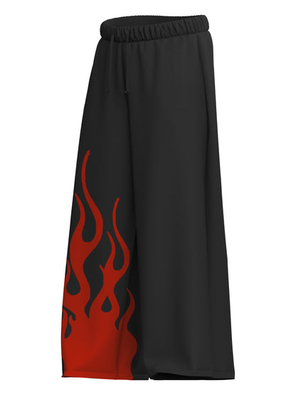 RED FLAME UNISEX BAGGY FIT SWEATPANTS