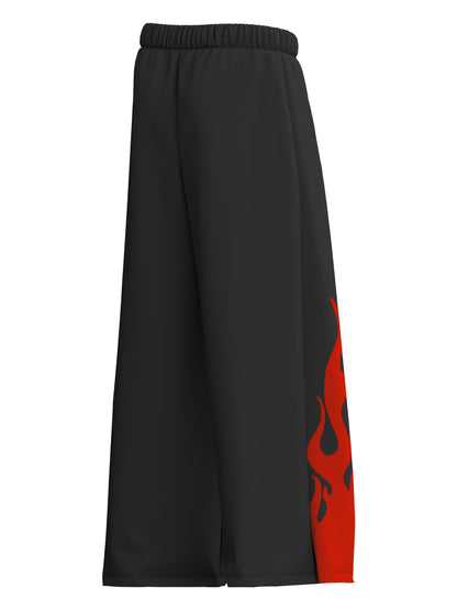 RED FLAME UNISEX BAGGY FIT SWEATPANTS