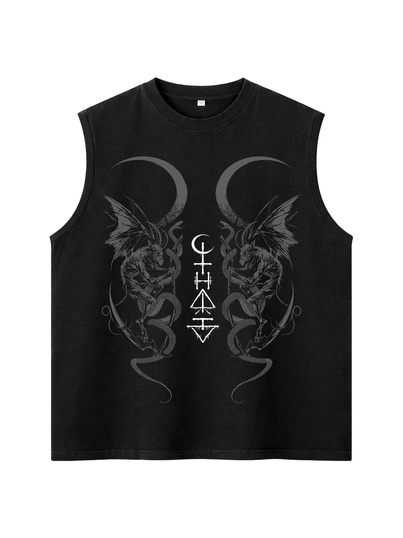 TWIN SATAN UNISEX BOXY VEST
