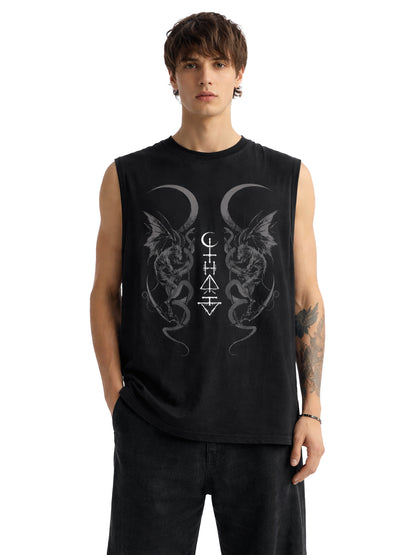 TWIN SATAN UNISEX BOXY VEST